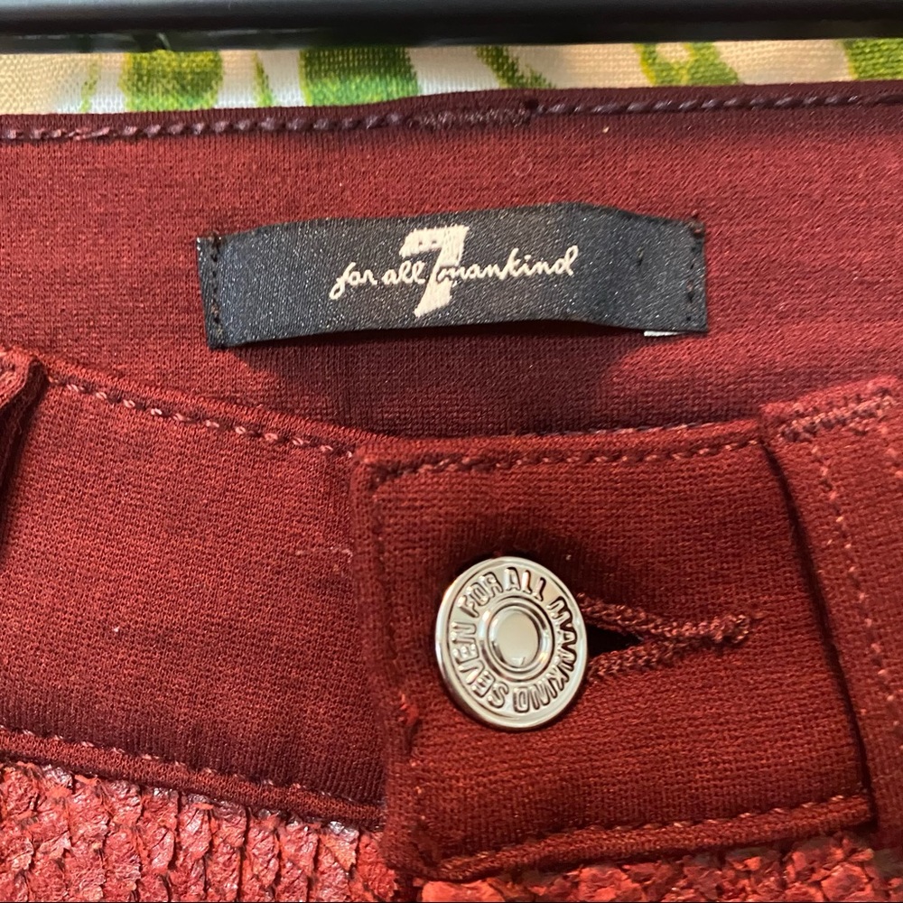 Nwt 7 For All Mankind Python Embossed Lamb Leathe… - image 5